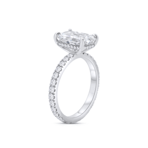Classic radiant solitaire ring